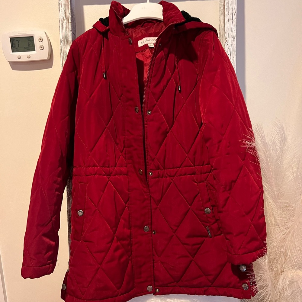 Size small Liz Claiborne coat . Removeable hoodie.